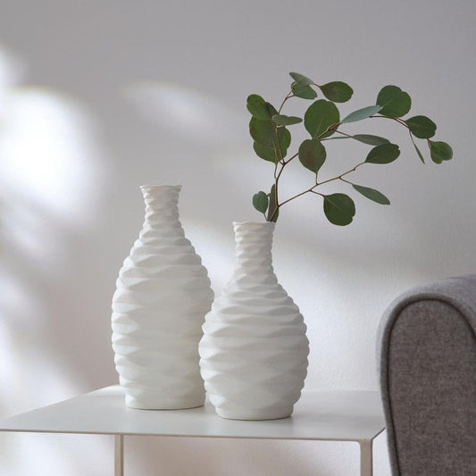 Dekovase "White", 2er Set