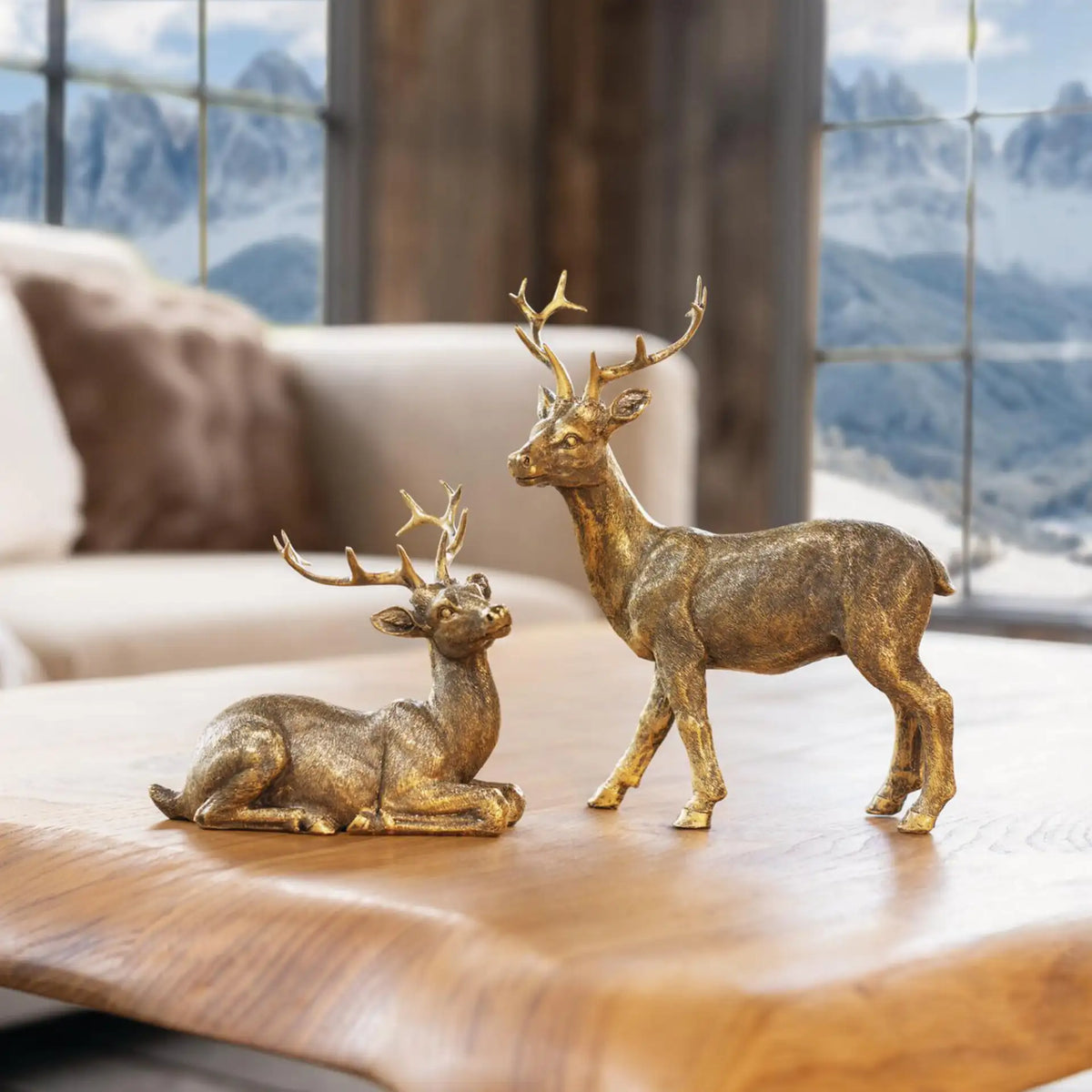 Deko-Hirsch "Golden", 2er Set