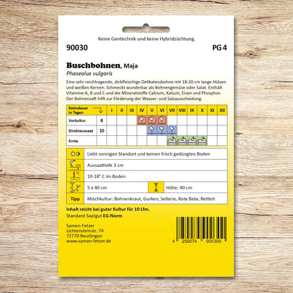 Buschbohnen Maja
