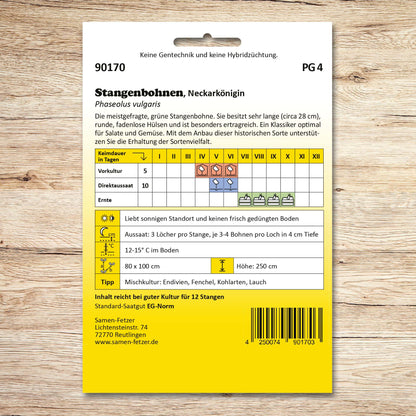 Stangenbohnen Neckarkönigin