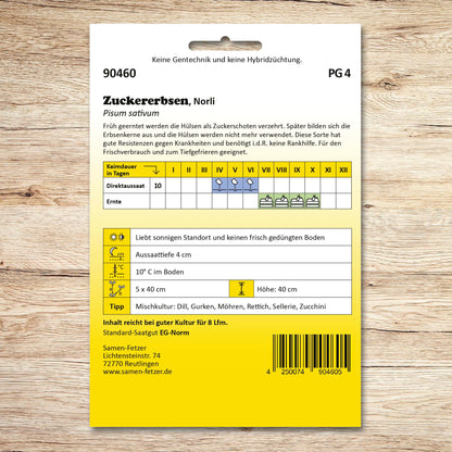 Zuckererbsen Norli