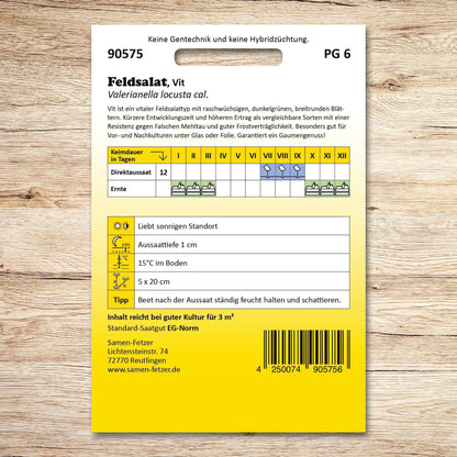 Saatband Feldsalat Vit