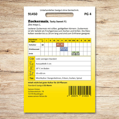 Zuckermais Tasty Sweet F1