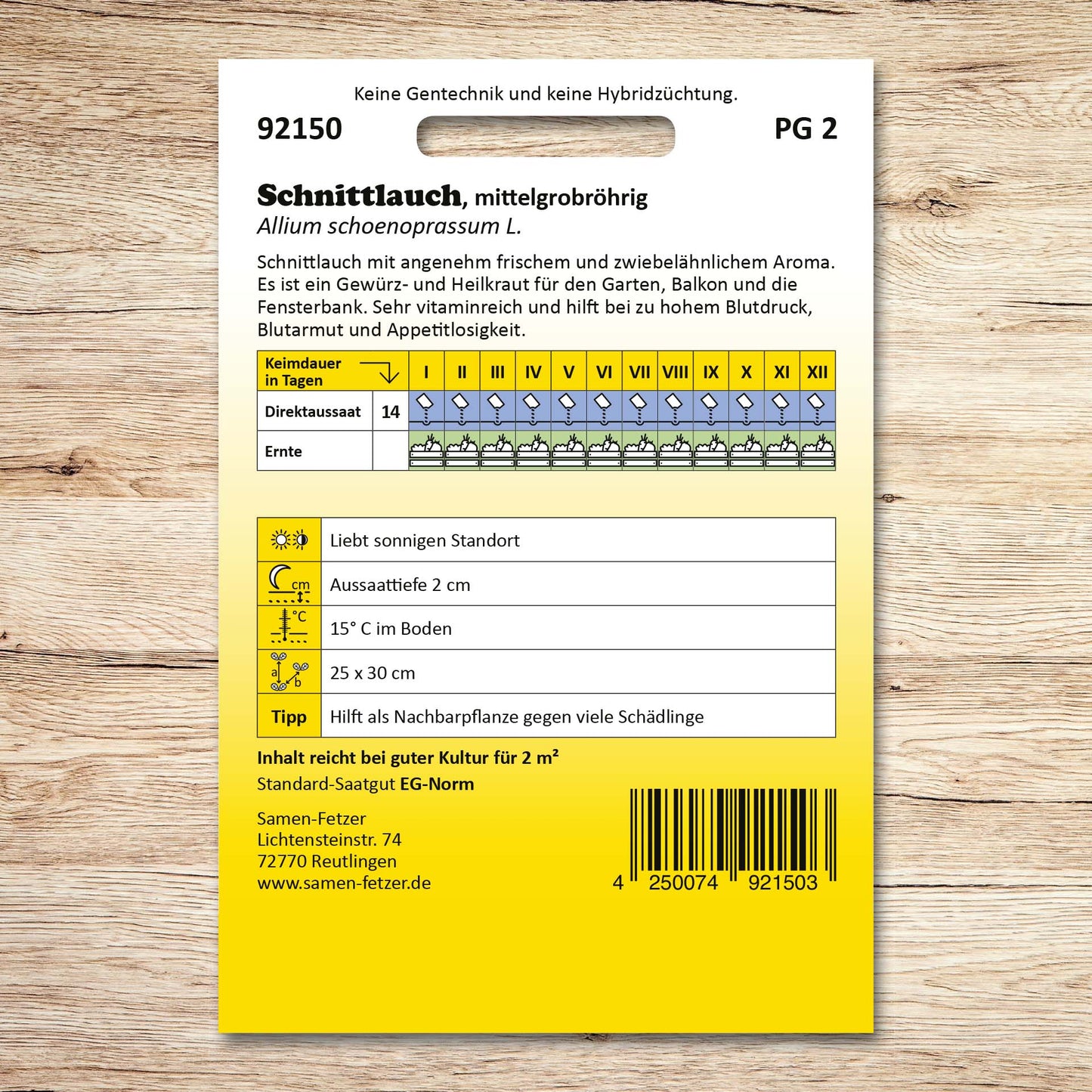 Schnittlauch mittelgrobröhrig