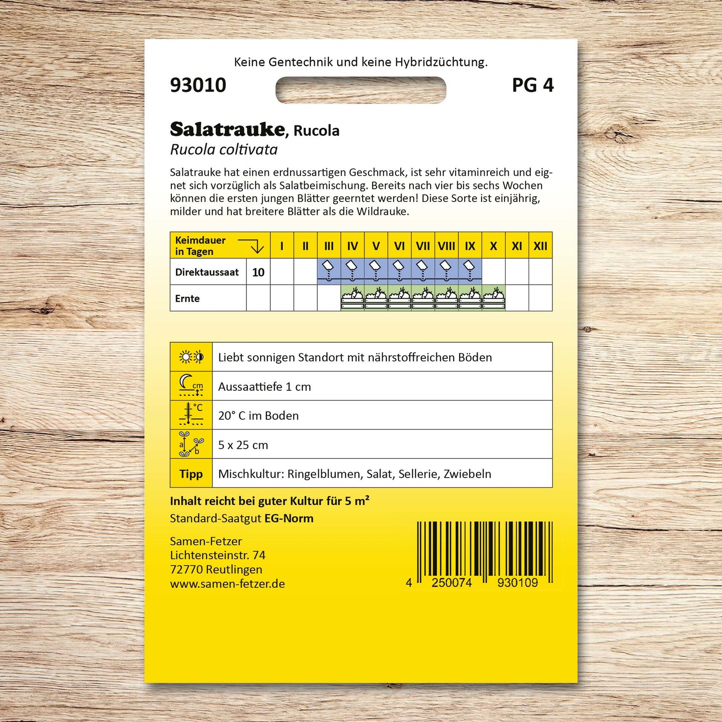 Salatrauke Rucola, einjährig