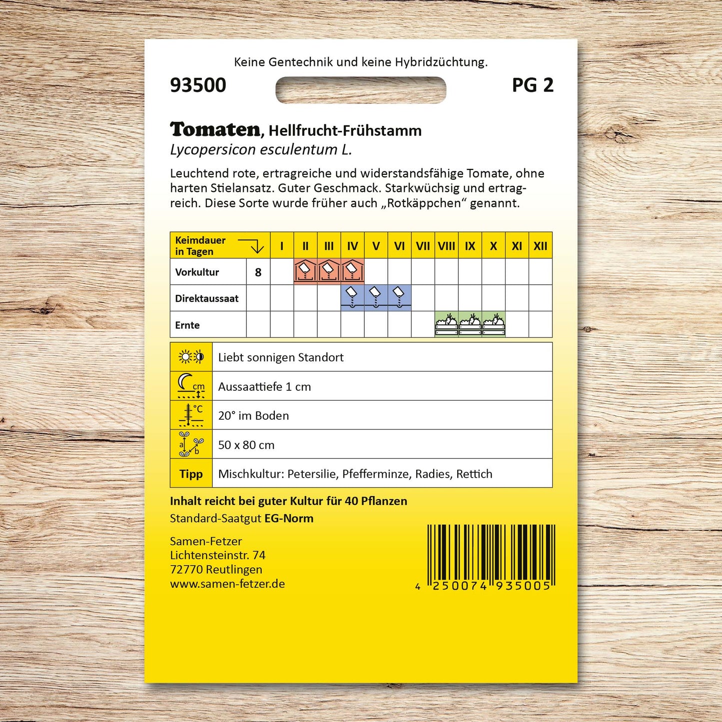 Tomaten Hellfrucht-Frühstamm