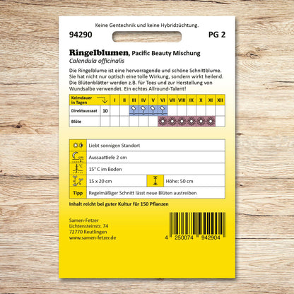 Ringelblumen Calendula, Pacific Prachtmischung
