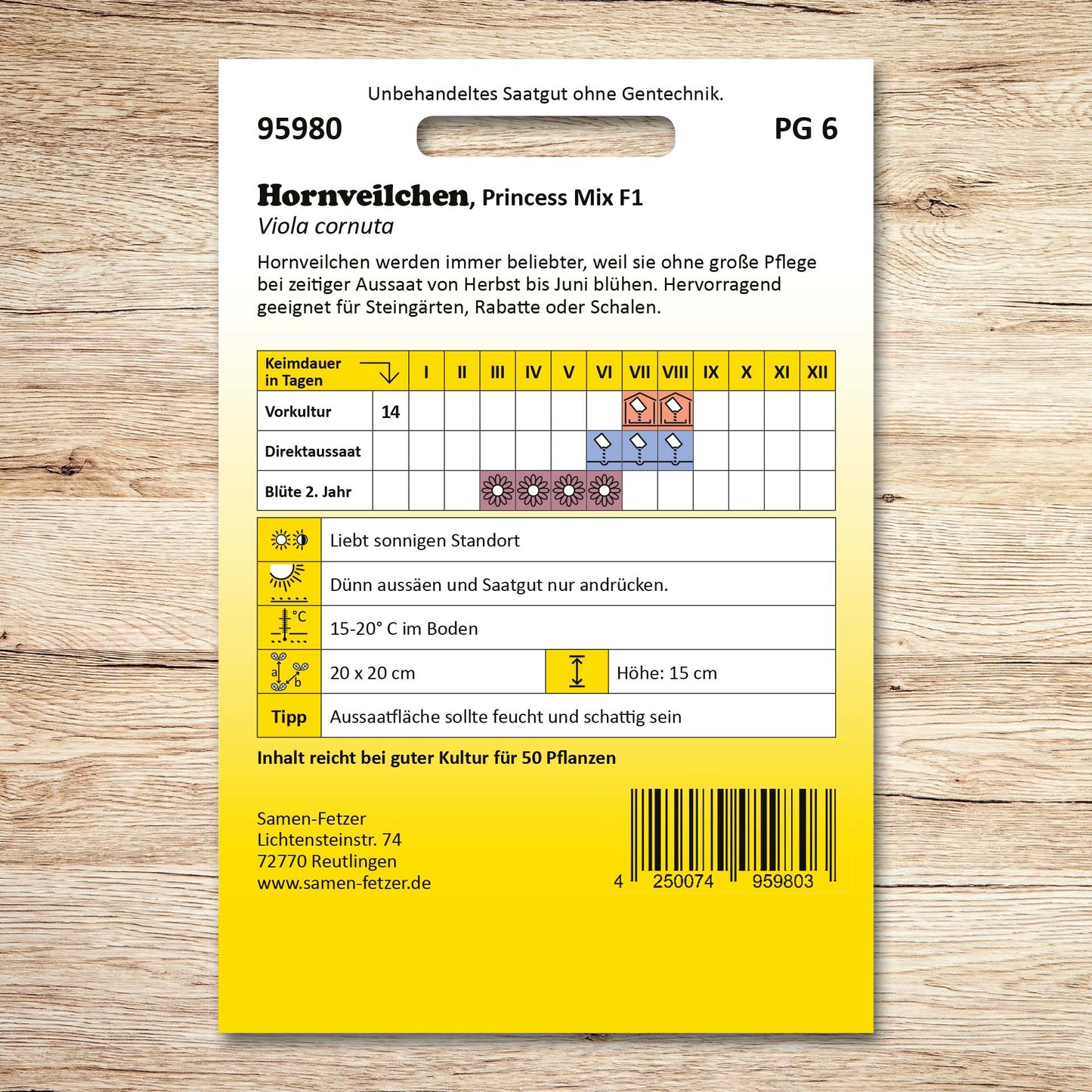 Hornveilchen Princess Mix F1