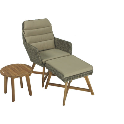 Lounger-Set CALVIA  – stilvolle Entspannung in Grau und Braun für Ihren Garten