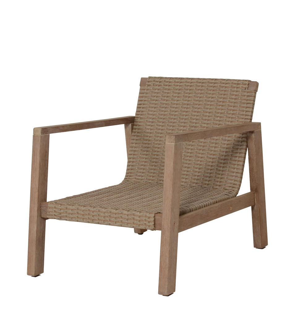 Lounge-Set SAN MATEO – 4-teiliges Gartenmöbel-Set aus FSC®-zertifiziertem Eukalyptus-Holz inkl. Kissen