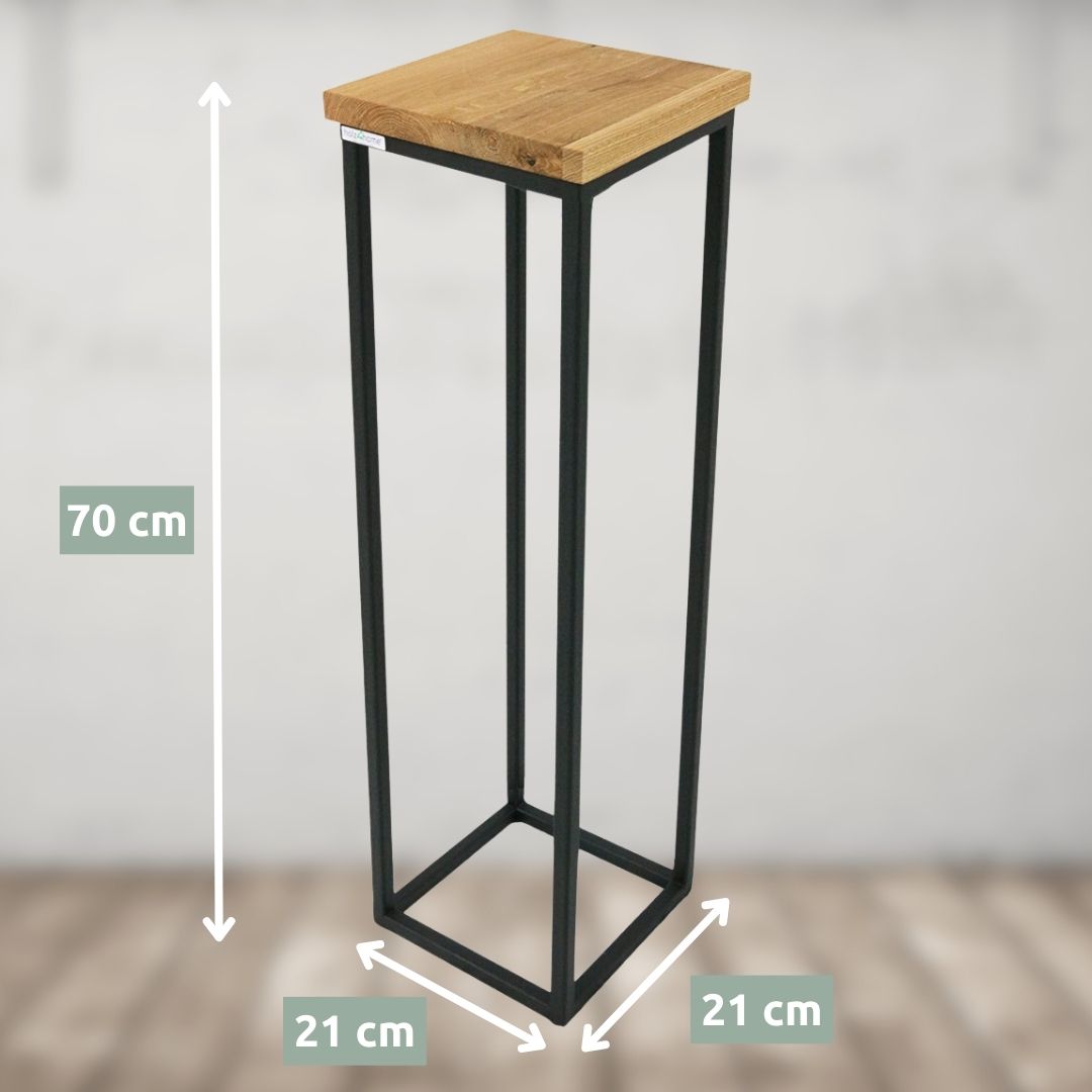 Blumenständer aus Eiche naturgeölt, 70cm