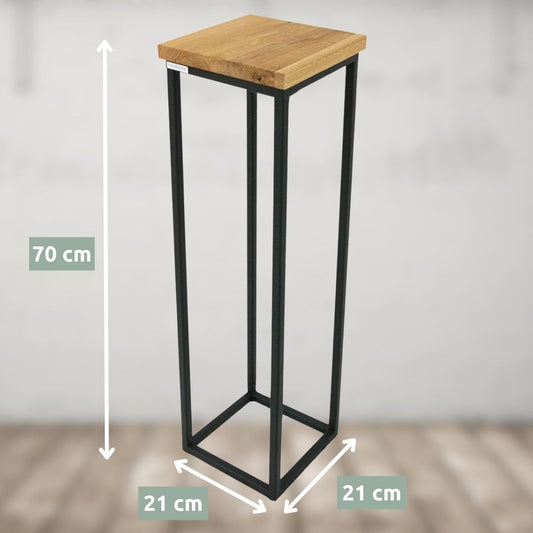 Blumenständer aus Eiche naturgeölt, 70cm