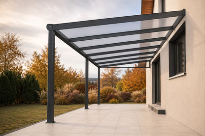 Terrassenüberdachung Glas, 5,06 m x 3,50 m