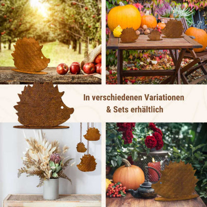 Edelrost Deko Igel für Garten und Haus