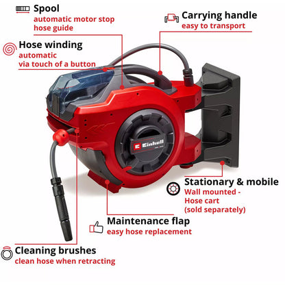 EINHELL Power X-Change Akku-Schlauchtrommel GE-HR 18/30 Li-Solo, 18Volt