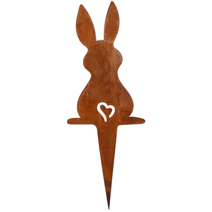 Osterdeko Hasen Gartenstecker – Edelrost Deko für Haus & Garten