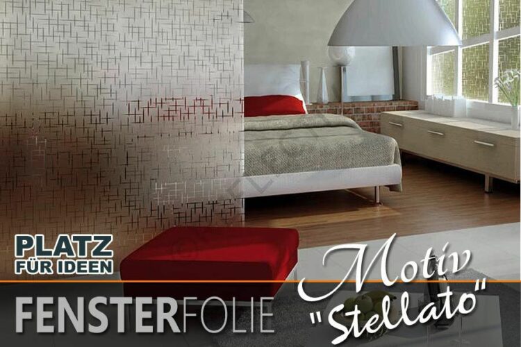 Fenster Dekorfolie mit satiniertem Sternen-Dekor „STELLATO“, PREMIUM