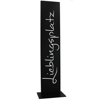 Lieblingsplatz Schild | Metall Deko Spruchtafel schwar