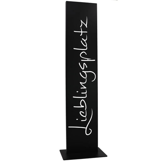 Lieblingsplatz Schild | Metall Deko Spruchtafel schwar