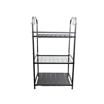 Garten Organizer Schwarz – Platzsparender Werkzeugständer für Schaufeln, Besen & Gartengeräte – Stabil & Praktisch für Garage und Schuppen