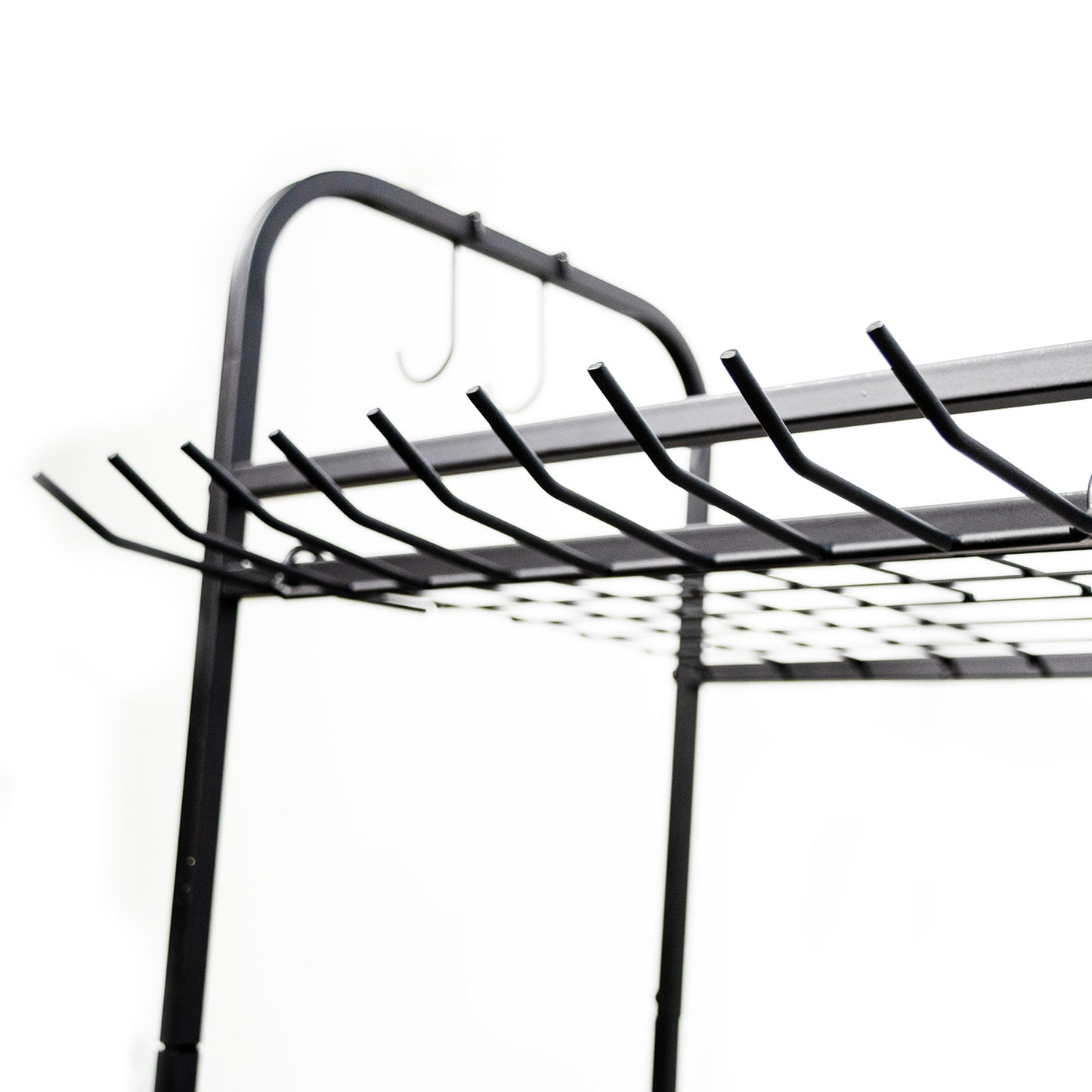 Garten Organizer Schwarz – Platzsparender Werkzeugständer für Schaufeln, Besen & Gartengeräte – Stabil & Praktisch für Garage und Schuppen