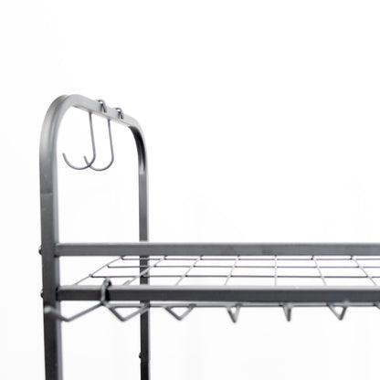 Garten Organizer Schwarz – Platzsparender Werkzeugständer für Schaufeln, Besen & Gartengeräte – Stabil & Praktisch für Garage und Schuppen