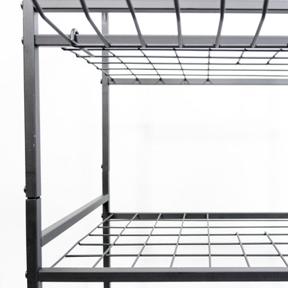 Garten Organizer Schwarz – Platzsparender Werkzeugständer für Schaufeln, Besen & Gartengeräte – Stabil & Praktisch für Garage und Schuppen