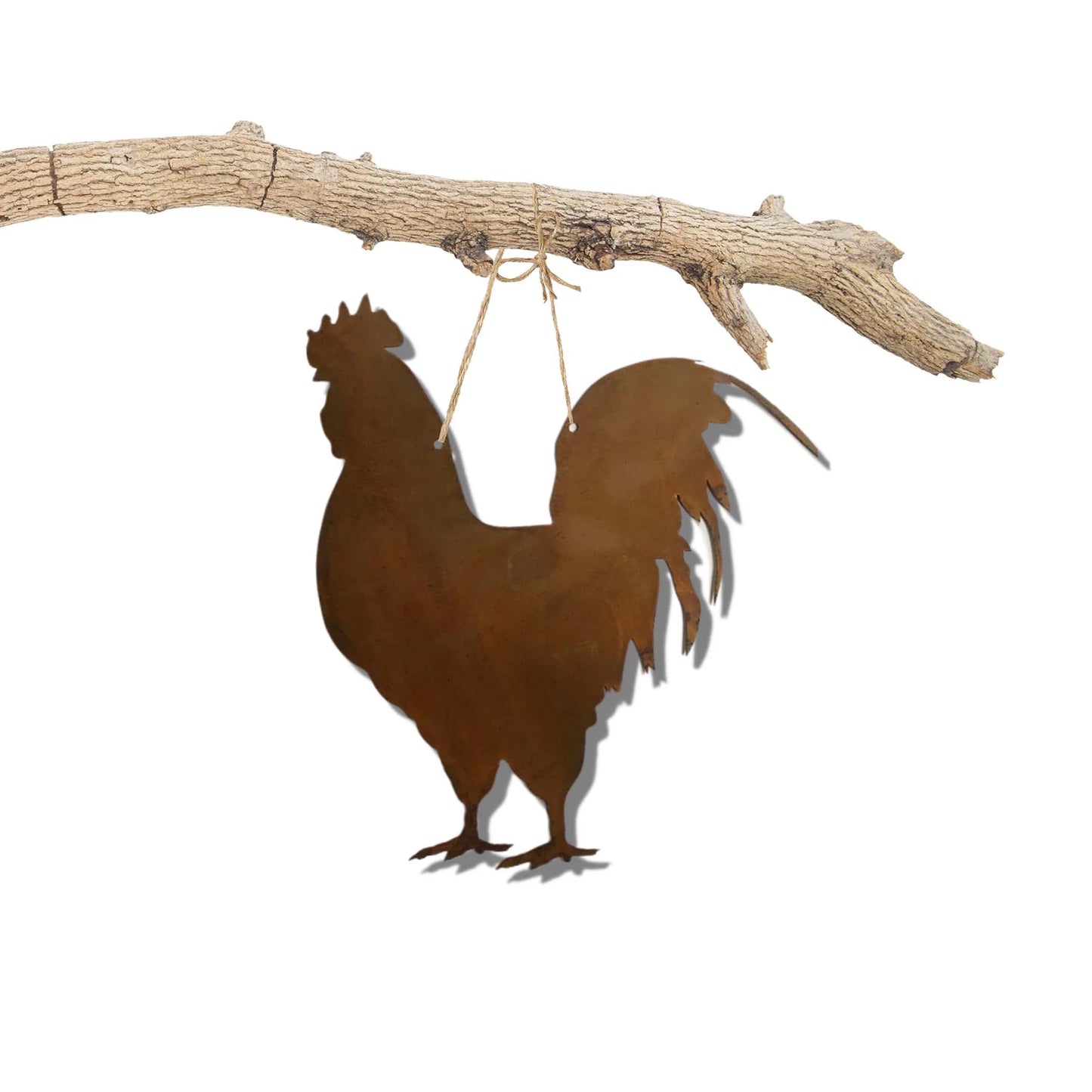 Henne und Gockel | Fensterdeko hängend im Landhausstil | Gartendeko Hahn und Henne aus Metall