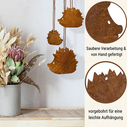 Edelrost Deko Igel für Garten und Haus