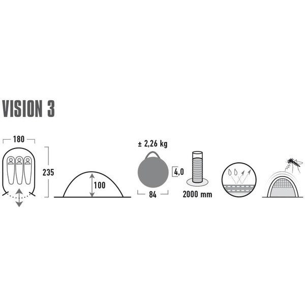 High Peak Wurfzelt Vision 3