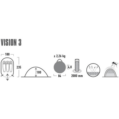 High Peak Wurfzelt Vision 3
