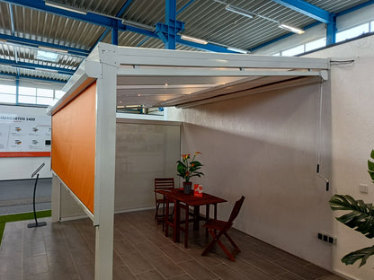 Schweng Terrassenüberdachung S400 Weiß - 4,06m x 3,00m - ohne Montage