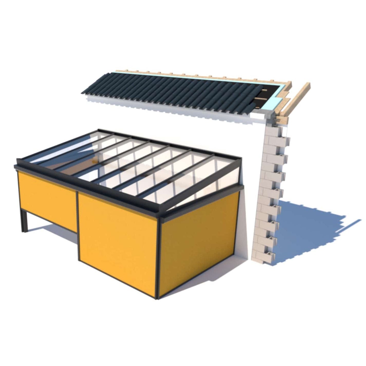 Solaroll SZ 11- Senkrechtmarkise - Weißaluminium RAL 9006 - Breite 2,25 m