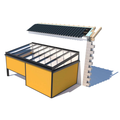 Solaroll SZ 11- Senkrechtmarkise - Weißaluminium RAL 9006 - Breite 2,25 m