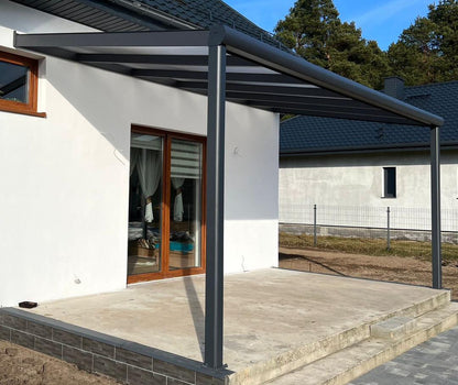 Terrassenüberdachung Polycarbonat, 7,06 m x 4,00 m