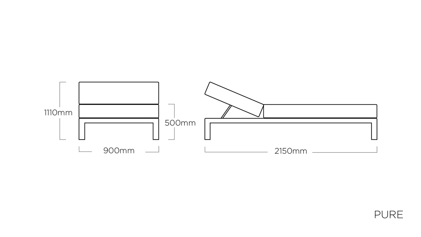 Kettler – PURE Daybed/ Doppel- Liege