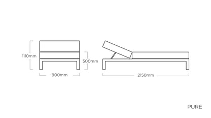 Kettler – PURE Daybed/ Doppel- Liege