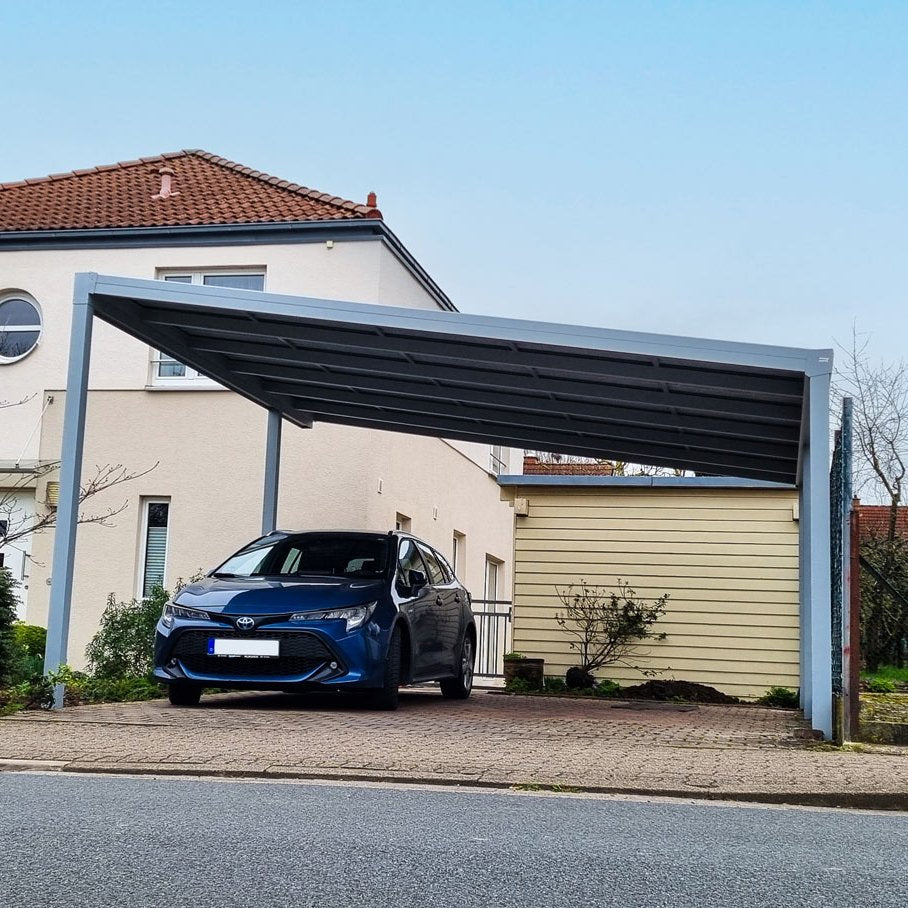 Pultdachcarport S400 wandangebunden/ freistehend (konfigurierbar)