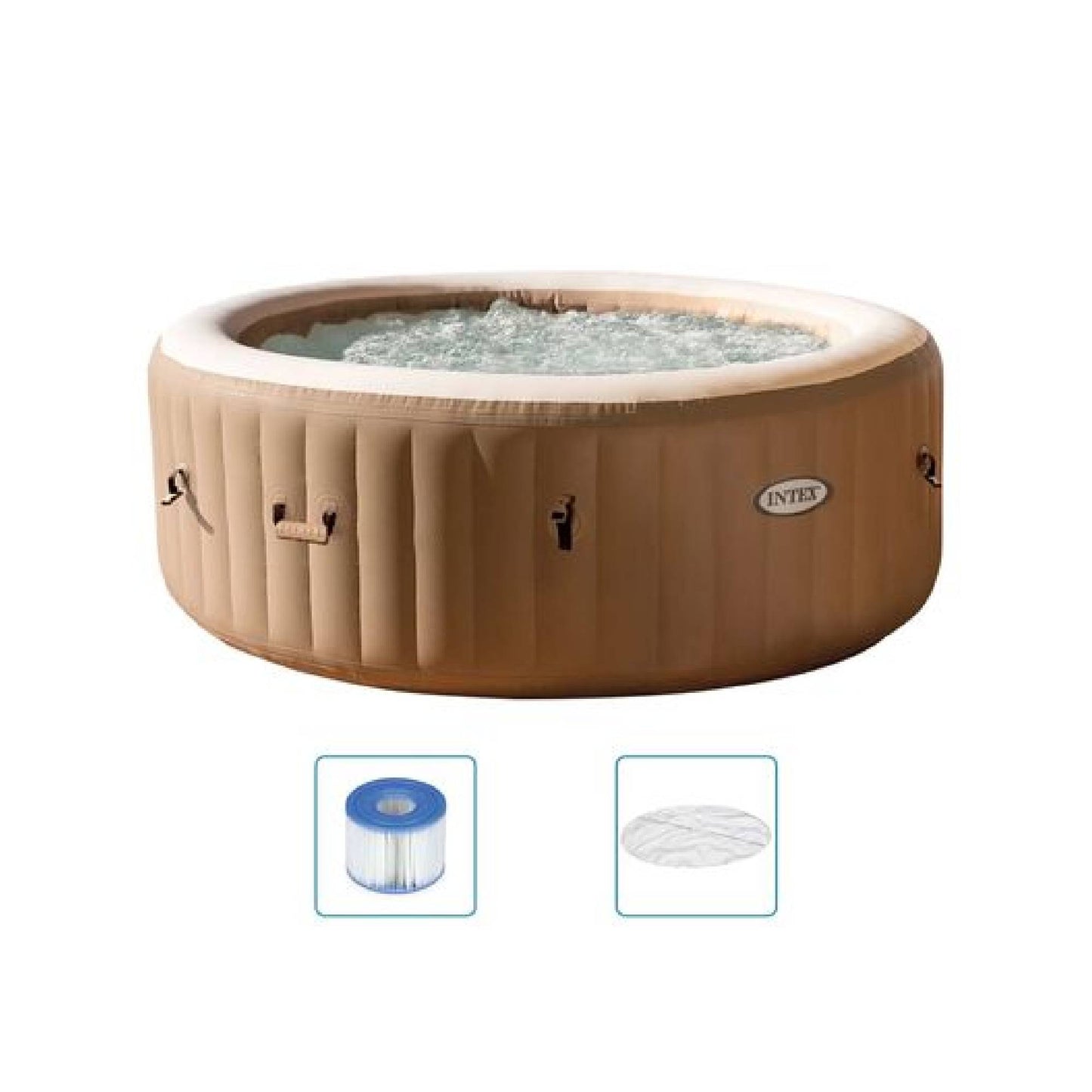 Intex Whirlpool mit Sprudelmassage PureSpa Rund 196×71 cm