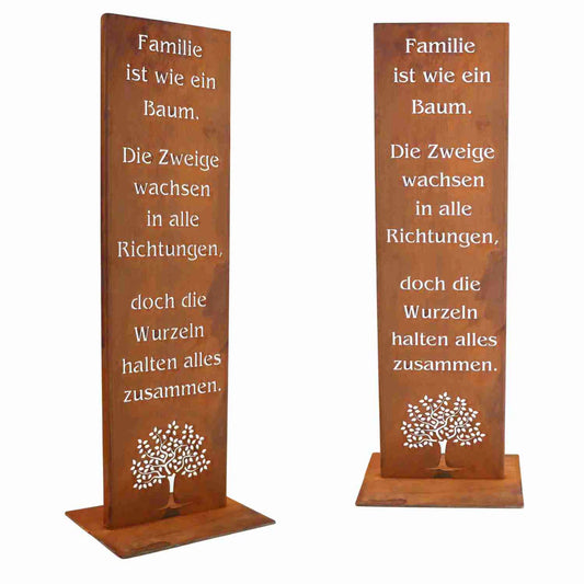 Edelrost Gartenschilder Metall