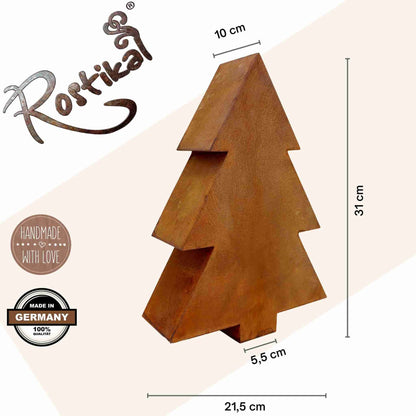 Rostiger Weihnachtsbaum in 3D Metall