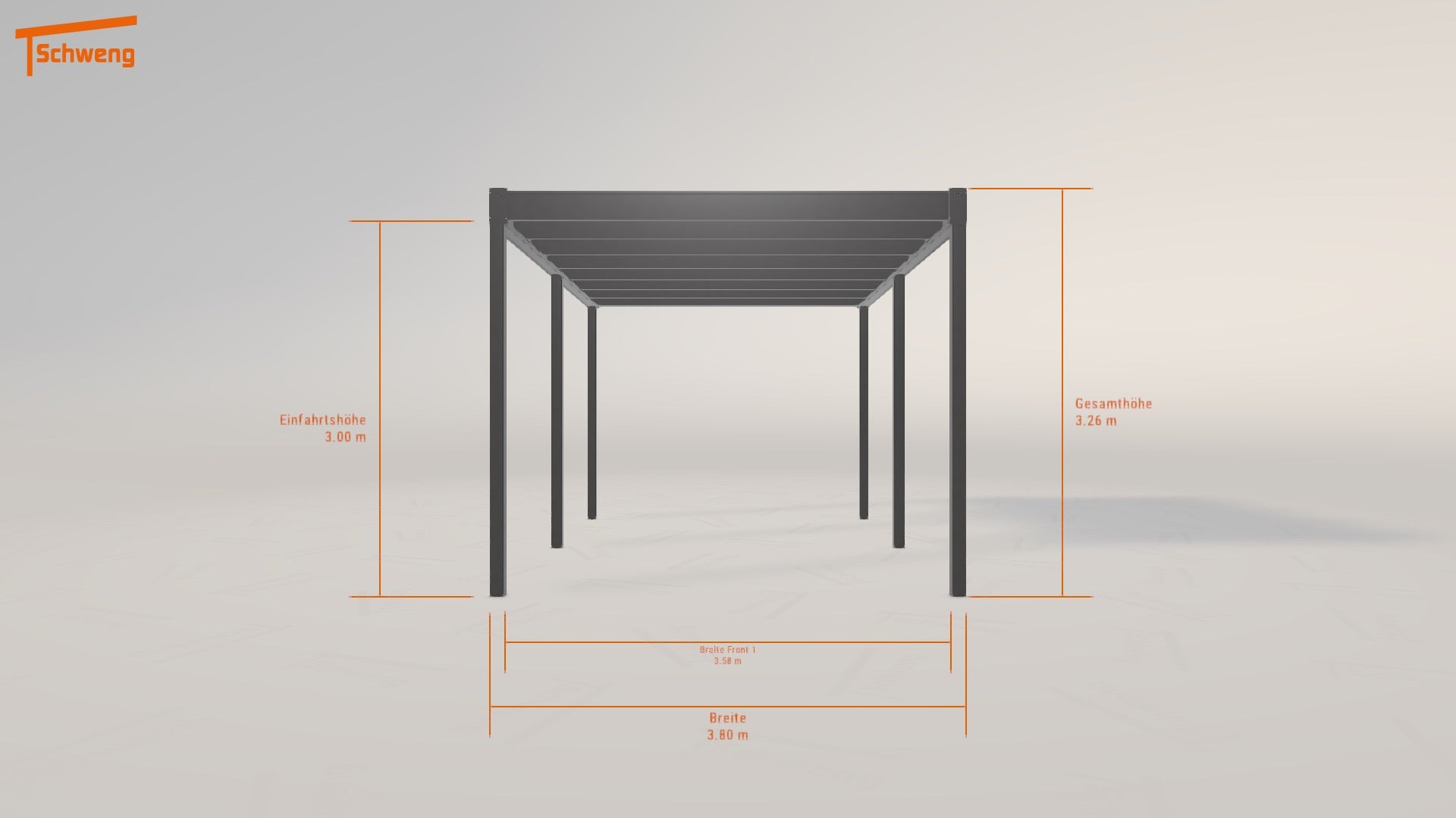 #DE Schweng Flachdachcarport C600 (ID 5m23qq) 