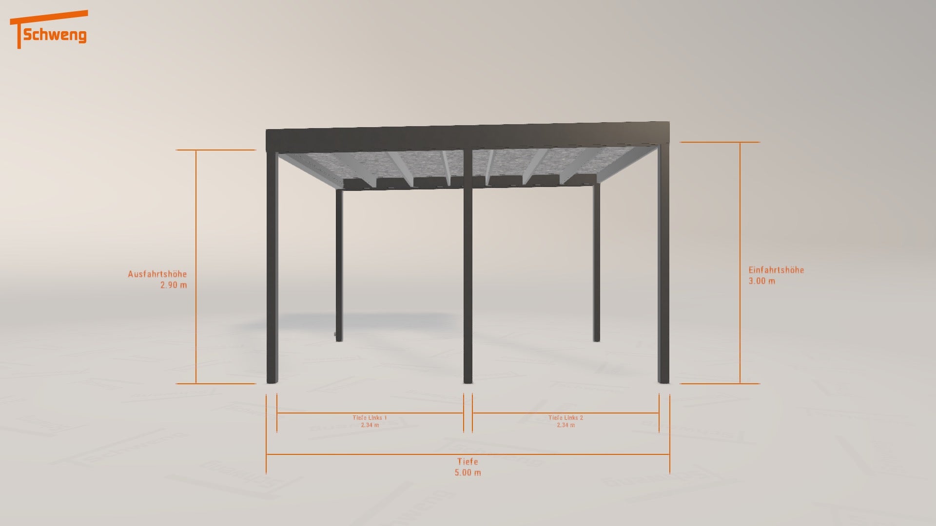 #DE Schweng Flachdachcarport C600 (ID 5m23qq) 