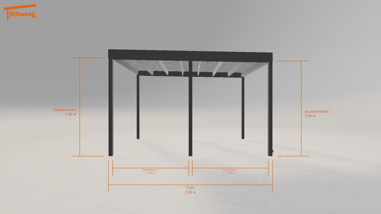 #DE Schweng Flachdachcarport C600 (ID 5m23qq) 