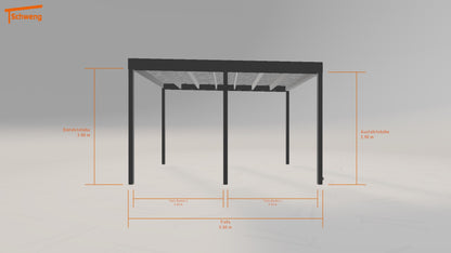 #DE Schweng Flachdachcarport C600 (ID 5m23qq) 