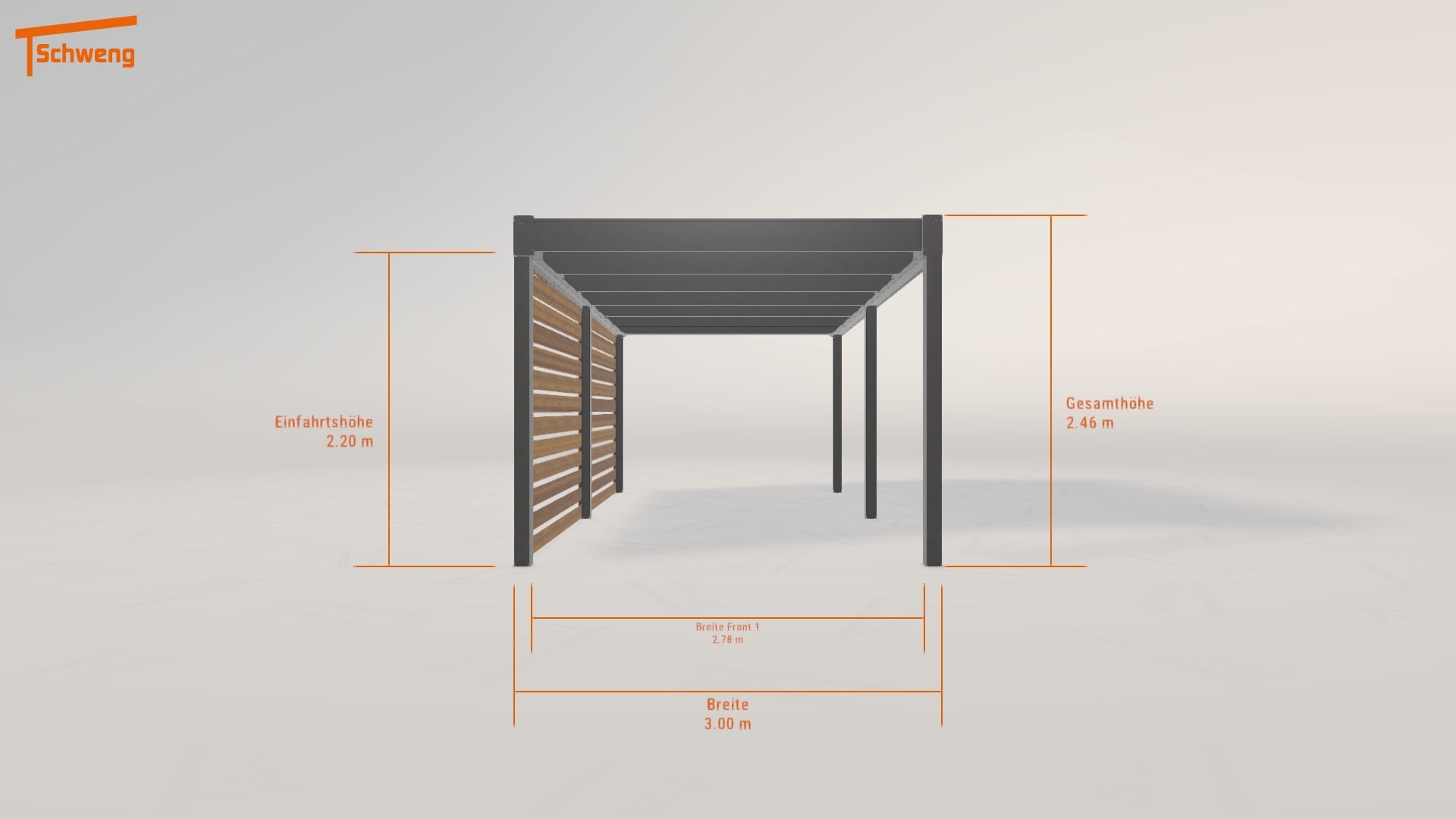 #DE Schweng Flachdachcarport C600 (ID 773378) 