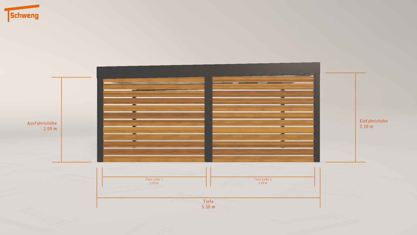#DE Schweng Flachdachcarport C600 (ID 773378) 
