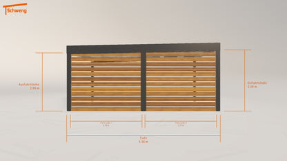 #DE Schweng Flachdachcarport C600 (ID 773378) 
