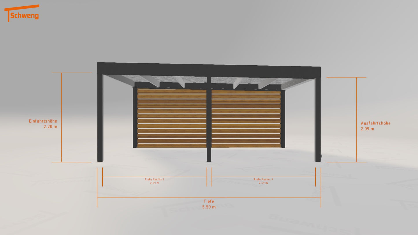 #DE Schweng Flachdachcarport C600 (ID 773378) 