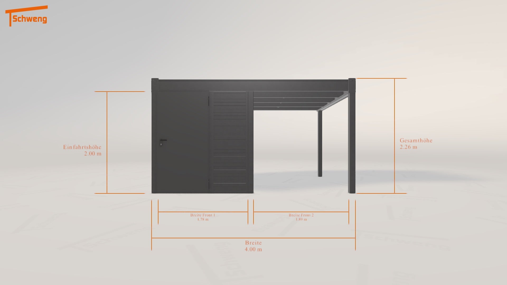 #DE Schweng Flachdachcarport C600 (ID x7vkr4) #MTG 